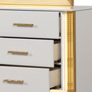 Obsession - 6 Drawer LED Dresser - White by HouseOfZazla
