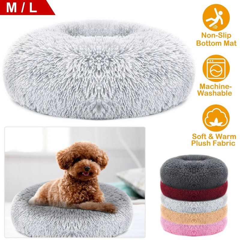 Pet Dog Bed Soft Warm Fleece Puppy Cat Bed Dog Cozy Nest Sofa Bed Cushion For S/M Dog, photo 8 of 14