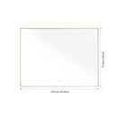 48x 36Inch LED Mirror Bathroom Vanity Mirror with Back Light, Wall Mount Anti-Fog Memory Large Adjustable Vanity Mirror