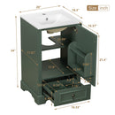 Bathroom Vanity With Sink, Soft Close Door, Adjustable U-Shaped Shelf