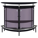 Amarillo Freestanding Glass Top Home Bar Wine Cabinet Black