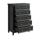 Modern 5-Drawer Black Dresser for Living Room Storage by HouseOfZazla