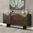 Malika - Ceramic Top Server - Copper Cross Brushed by Unique Piece Furniture