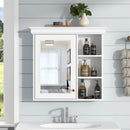 Wall Mounted Bathroom Medicine Cabinet With Mirror And Adjustable Storage With Soft Close Hinges by Unique Piece Furniture