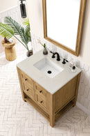 James Martin Breckenridge 30" Single Bathroom Vanity, Light Natural Oak