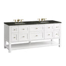 James Martin Breckenridge 72" Double Bathroom Vanity, Bright White