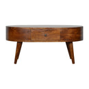 Rounded Wood Table by HouseOfZazla