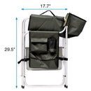 Padded Folding Outdoor Chair With Side Table And Storage Pockets, Lightweight Oversized Directors Chair For Indoor, Outdoor Camping, Picnics And Fishing by HouseOfZazla