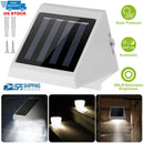 LED Solar Powered Stair Lights Dusk-To-Dawn Waterproof Garden Pathway Patio Fence Lamp