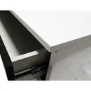 2 Drawer Nightstand, Bedside Table - White / Black