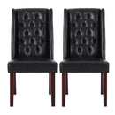 Sophisticated Tufted Dining Chair With High Back Design