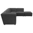 Vincent - 6 Piece Modular Sectional - Charcoal by HouseOfZazla