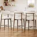 Counter Height Bar Stools Set of 2 with Curved Backrest