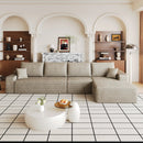 134" Cloud Sectional Couch with L-Shaped Chaise by HouseOfZazla