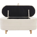 2-Pieces Bedroom Sets Full Size Flower-Shaped Upholstered LED Platform Bed with Storage Ottoman-Sherpa Fabric, White