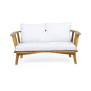 Patio Furniture Set, Outdoor Acacia Wood Patio Club Chair With Table by HouseOfZazla