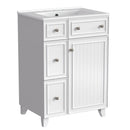 Transitional Style Bathroom Vanity Cabinet With Ceramic Sink by HouseOfZazla