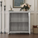 Elegant Sideboard With 2 Acrylic Mirrored Doors, Adjustable Shelf Storage by HouseOfZazla
