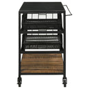 Ingalls - Accent Storage Cart With Casters, Shelves - Black by HouseOfZazla