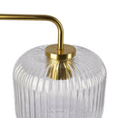 Haven - Clear Table Lamp, Button Control - Gold / White / White Marble by HouseOfZazla