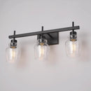 Bunbury 5-Piece "All-in-One" Bathroom Set, Matte Black, 3-Light Vanity Light Combo by LampsUSA