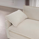 Modern 2 Seater With 4 Pillows, Upholstered Deep Seating Loveseat by HouseOfZazla