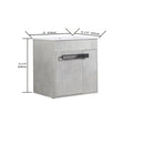 24 Inch Bathroom Vanity, Freestanding Bathroom Vanity or Floating is Optional Conversion-00324CG-1-G-BL9060B(KD-Packing)
