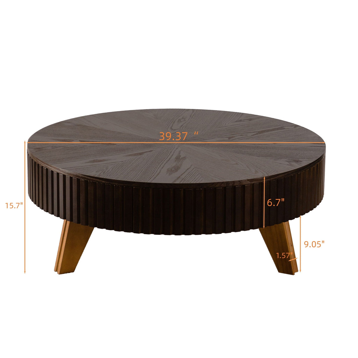 Round Retro Coffee With Solid Wood Legs, photo 22 of 24