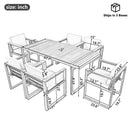 7 Pieces Outdoor Dining Set Patio Dining Table And Chair Set With And Removable Cushions For Patio by HouseOfZazla