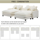 Sectional Sofa Upholstered Sofa With Two Removable Ottoman, Two USB Ports, Two Cup Holders And Large Storage Box For Living Room by HouseOfZazla
