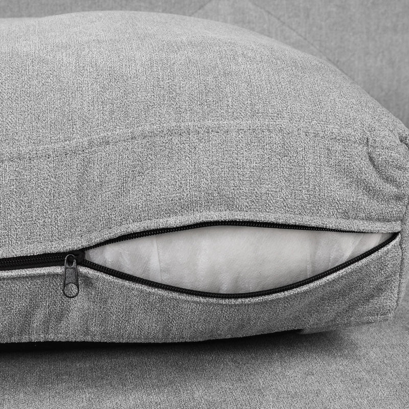 83" Modern Convertible Sleeper Sofa Bed with Storage Chaise,Gray