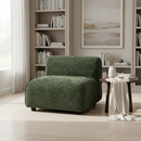 Modern Curved Upholstered Accent Chair