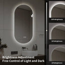 Smart Wall Mounted LED Touch Screen Mirror With Anti-Fog Function And Adjustable Lighting by Unique Piece Furniture