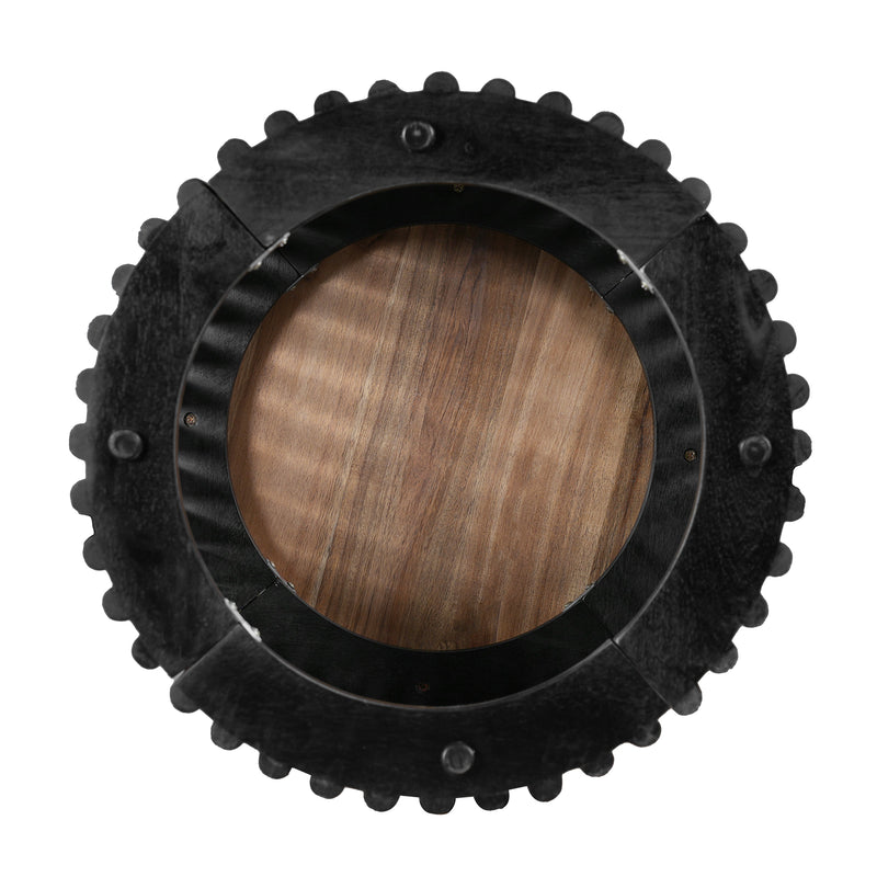 ACACIA SOLID WOOD SIDE TABLE,NATURAL & BLACK COLOR