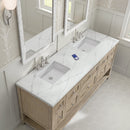 James Martin Breckenridge 72" Double Bathroom Vanity, Whitewashed Oak