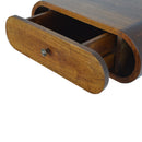 Wall Mounted Round Bedside Table - Chestnut by Unique Piece Furniture