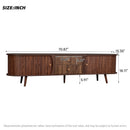 70" TV Stand With Tambour Doors And Fluted Drawers - Dark Brown by HouseOfZazla