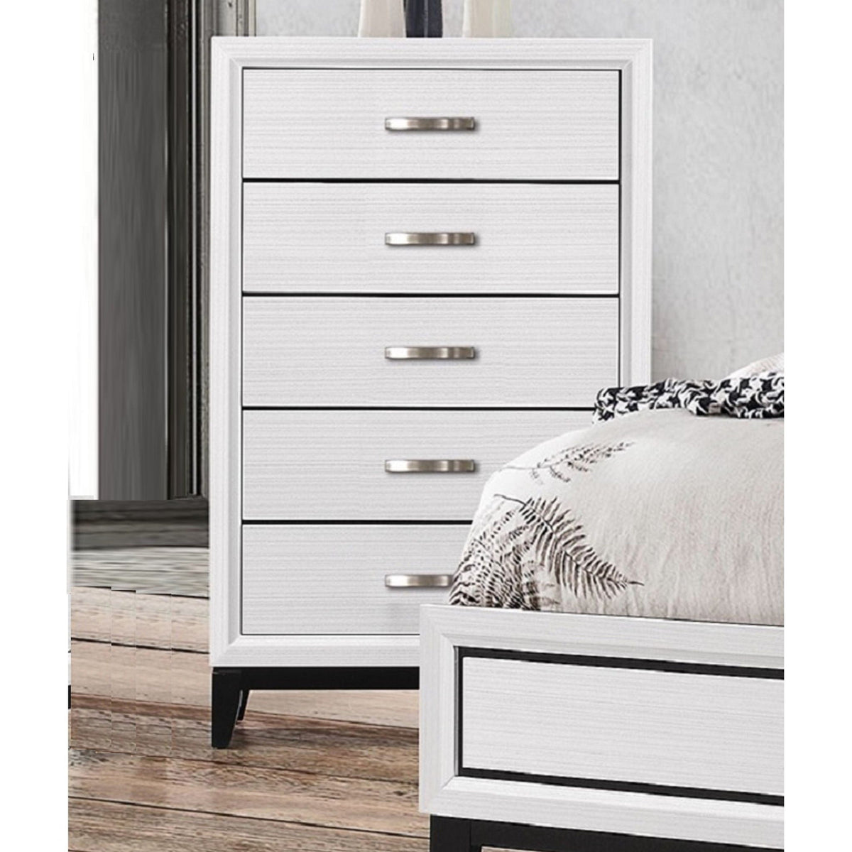 Contemporary 5 Drawer Tall Chest, photo 8 of 8