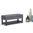 Saxon - Upholstered Transitional Storage Ottoman Bench by Unique Piece Furniture