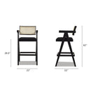 Milan - Modern Webbing Back Stool With Arms (Set of 3) by HouseOfZazla