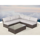 Comfortable Modern Patio Rattan Sectional Set With Cushions by Unique Piece Furniture
