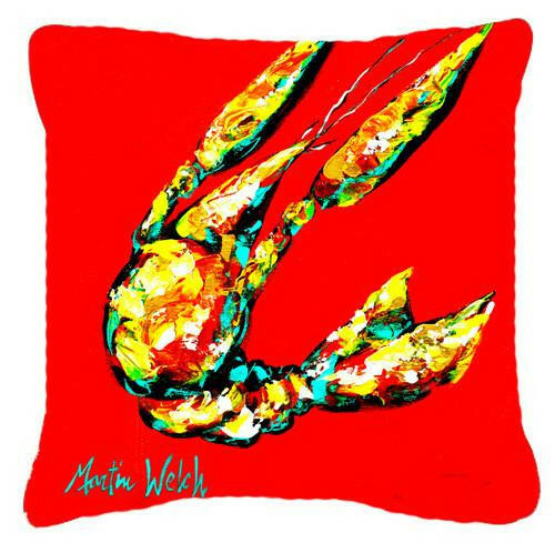 Crawfish Move Over Canvas Fabric Decorative Pillow MW1146PW1414