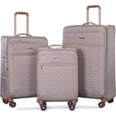 4-Piece Set (16/20/24/28), Softshell Suitcase Spinner Wheels Terylene Luggage Sets Carry On Suitcase Luggage Lightweight Durable Suitcase Khaki