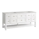 James Martin Breckenridge 72" Double Bathroom Vanity, Bright White