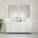 James Martin Chicago 72" Double Bathroom Vanity, Glossy White