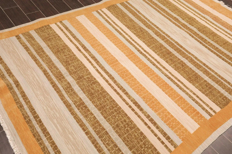 6' x 9' Hand Knotted 100% Wool high Low Pile Modern Area Rug