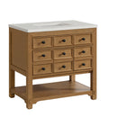 James Martin Malibu 36" Single Bathroom Vanity, Amber Birch