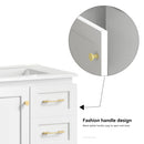 30" White Bathroom Vanity with Abundant Storage by HouseOfZazla