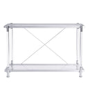 Chrome Glass Sofa Table, Acrylic Side Table, Console Table For Living Room & Bedroom - Chrome by HouseOfZazla