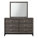 Contemporary 6 Drawer Dresser With Handles by Unique Piece Furniture